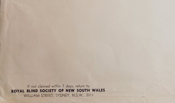 Buff coloured large envelope with black writing