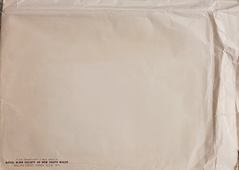 Buff coloured large envelope with black writing