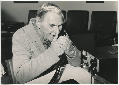 A man speaking on the CB radio