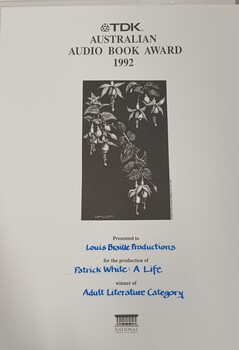 Black and white drawing of fuschias by Lionel Lindsay