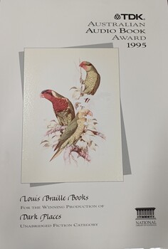 Drawing of two lorrikeets and a Lory on a leafy tree branch