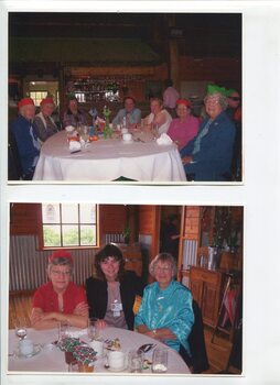 Various people enjoying a Christmas party