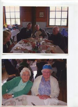Various people enjoying a Christmas party