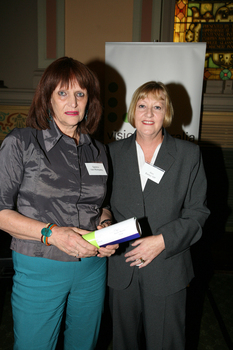Sandra Van Rompaey with Ann Barker MP