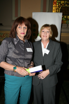 Sandra Van Rompaey with Ann Barker MP