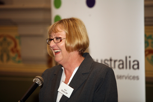 MP Ann Barker addressing the audience