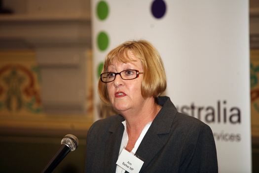 MP Ann Barker addressing the audience