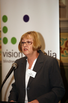 MP Ann Barker addressing the audience