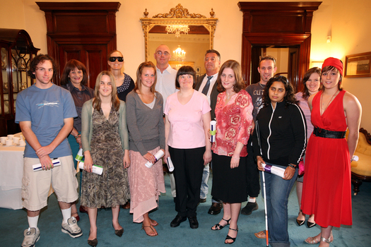Bursary Awards winners with special guests