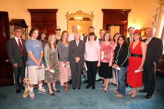 Bursary Awards winners with special guests