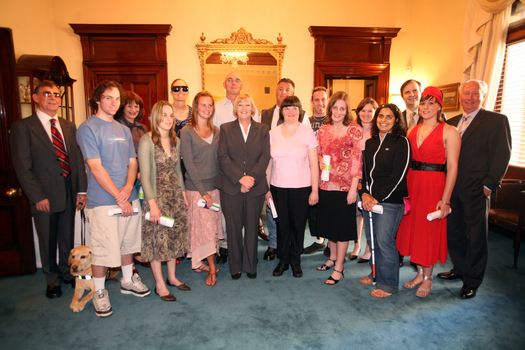 Bursary Awards winners with special guests