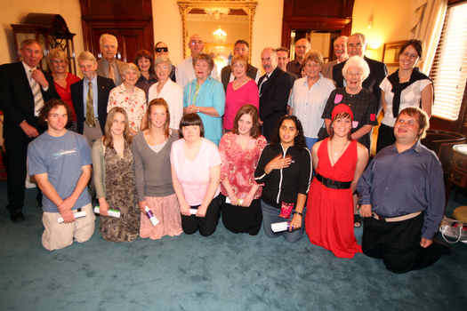 Bursary Awards winners with special guests