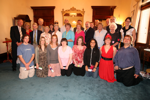 Bursary Awards winners with special guests