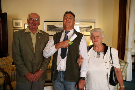 Bursary award winner with his parents