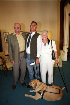 Bursary award winner with his parents