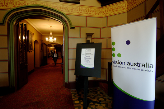 VA banner in Outer Hall at NSW Government House