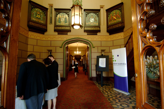VA display in Outer Hall at NSW Government House