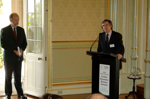 Gerard Menses at the podium in the Ballroom
