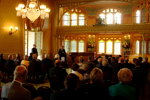 Gerard Menses at the podium in the Ballroom