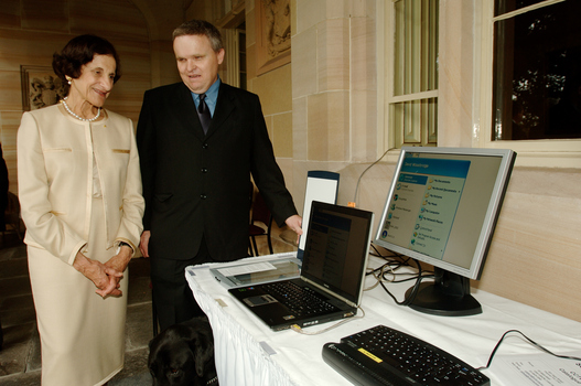 GG Dame Marie Bashir speaks with David Woodbridge