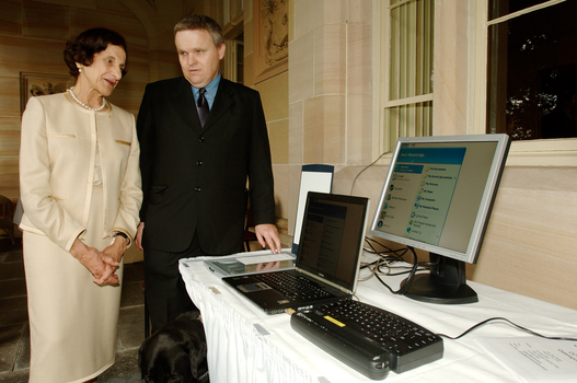 GG Dame Marie Bashir speaks with David Woodbridge