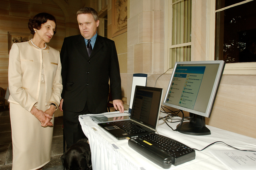 GG Dame Marie Bashir speaks with David Woodbridge