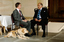 Kevin Murfitt and Sir Nicholas Shehadie in conversation