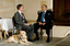 Kevin Murfitt and Sir Nicholas Shehadie in conversation