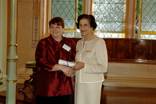 Governor General Dame Marie Bashir presenting award to Julie Sappho
