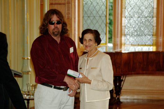 Governor General Dame Marie Bashir presenting award to Steven Cuthbert