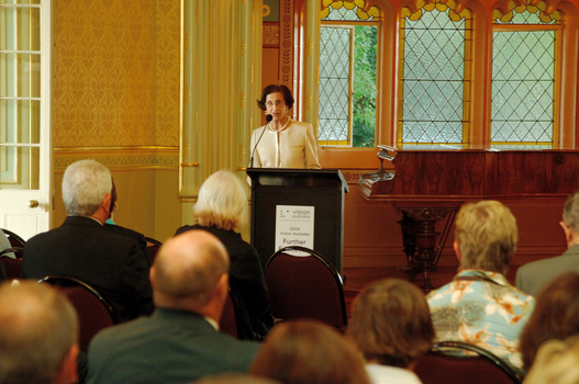 NSW Governor General Dame Marie Bashir addressing the audience