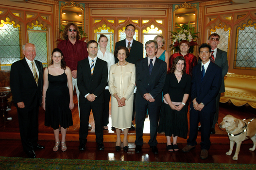 Further Education Bursary award winners, Dame Marie Bashir and official guests