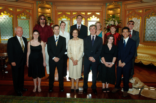 Further Education Bursary award winners, Dame Marie Bashir and official guests