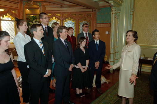 Further Education Bursary award winners, Dame Marie Bashir and official guests