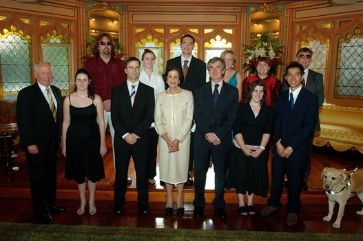 Further Education Bursary award winners, Dame Marie Bashir and official guests