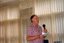 Ian Mills with the microphone