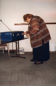Sharon Muldoon locks the packed suitcases
