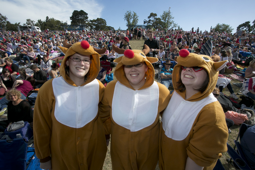Crowds at Carols by Candlelight event in Federation Square