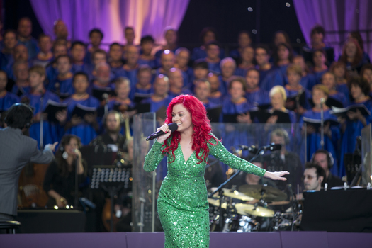 Sarah De Bono performing on the stage