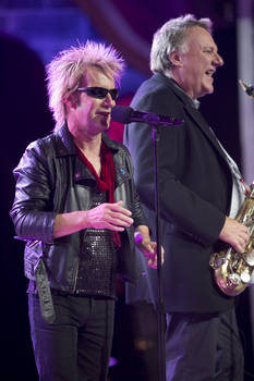 Brian Mannix and Wilbur Wilde performing on the stage