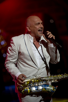 Joe Camilleri performing on the stage