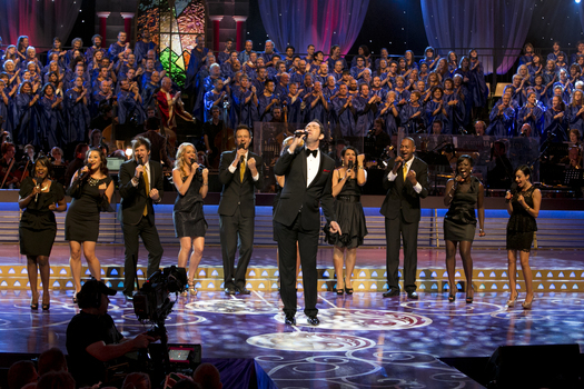 Darren Percival performing on the stage