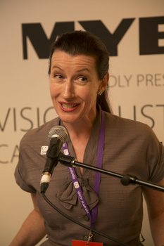 Jan Chisholm in a post-show presentation