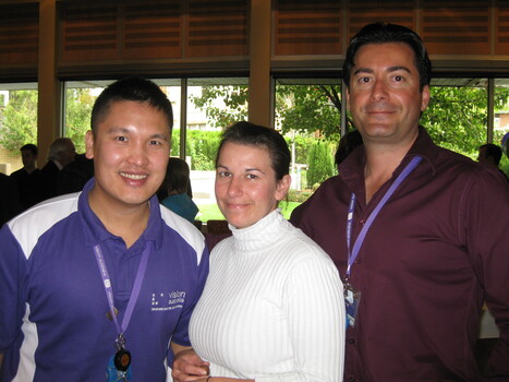 George Zamanis with fellow workers