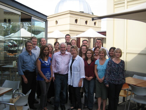Jennifer and hubby with the HR and Payroll team