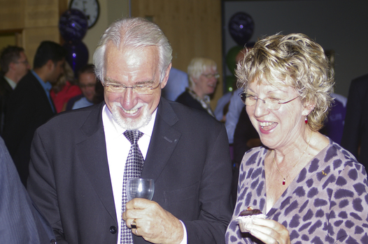 Jennifer Gibbons and husband at her farewell
