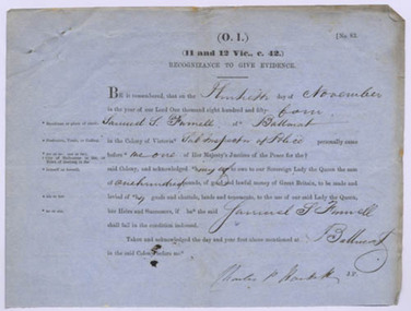 Deposition, 30 November 1854