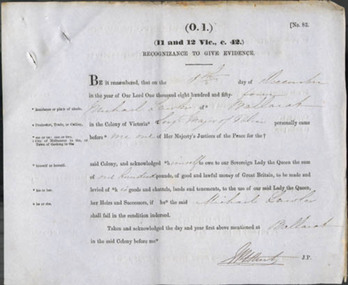 Deposition, 8 December 1854