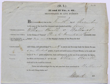 Deposition, 8 December 1854