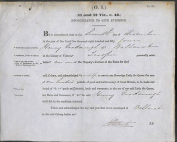 Deposition, 16 January 1855